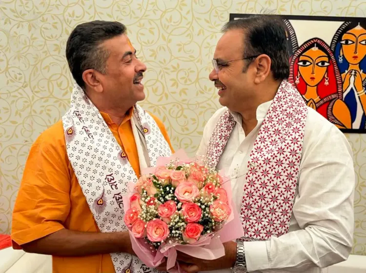 Rajasthan CM Bhajan Lal Sharma attends Suvendu Adhikari's oath as Bengal CM