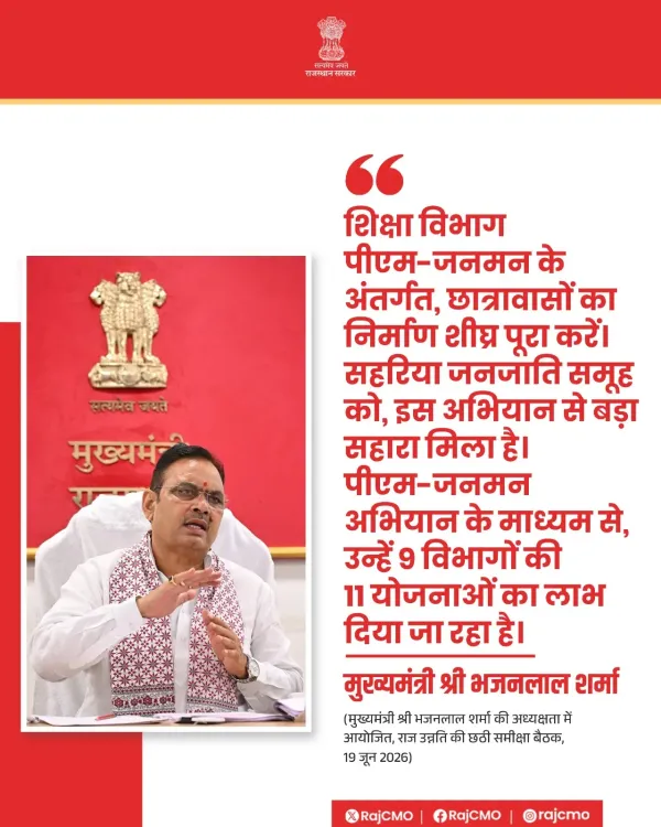 Rajasthan CM Bhajanlal flags welfare push for Sahariya tribe
