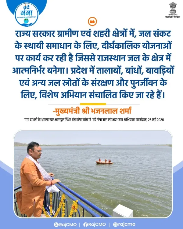 Rajasthan CM Bhajanlal Launches Water Body Revival Drive