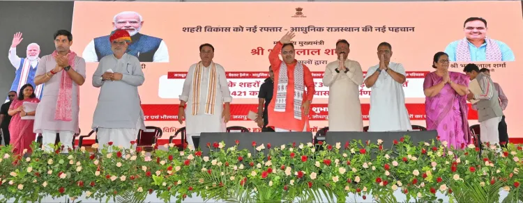 Rajasthan CM Bhajanlal launches ₹3,500 crore projects, flags off 71 PM e-buses