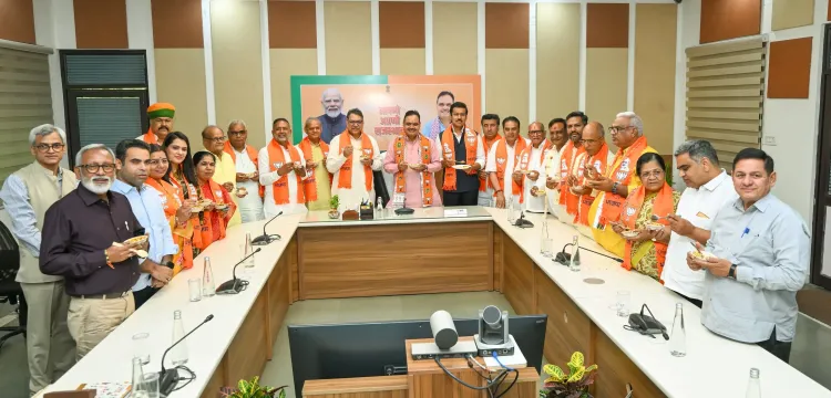 Rajasthan CM Bhajan Lal Sharma celebrates BJP wins in Bengal, Assam with jhalmuri