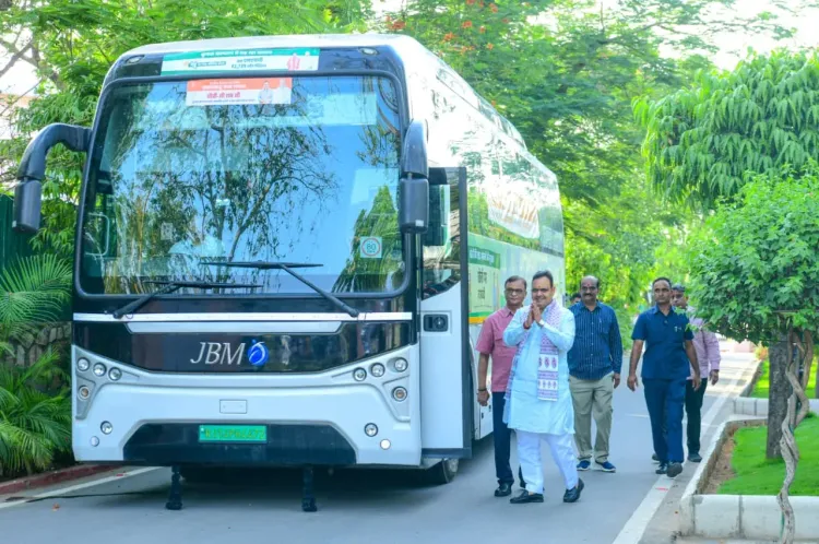Rajasthan CM Bhajanlal Sharma rides electric bus to village chaupal, backs fuel conservation