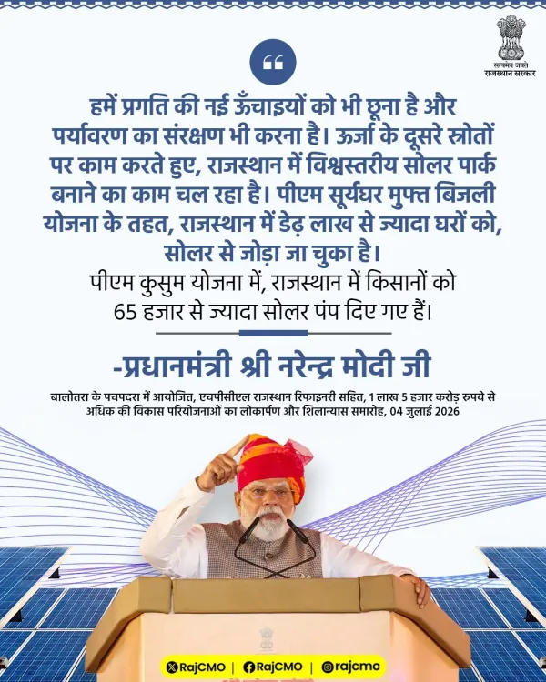 Rajasthan CMO highlights world-class solar park push