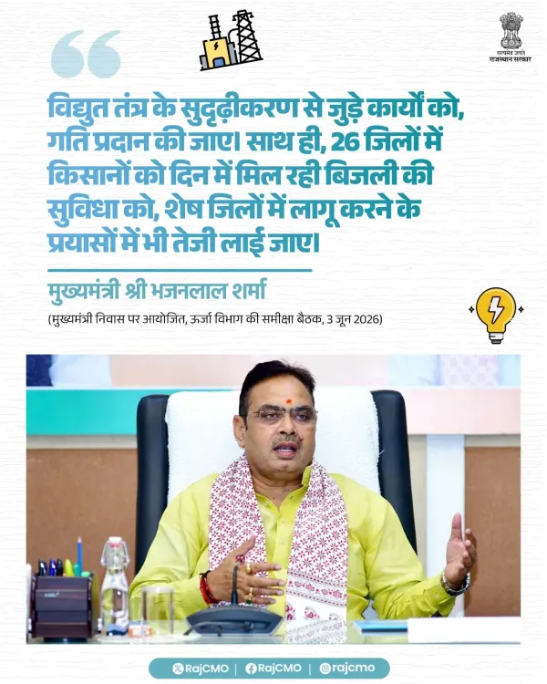 Rajasthan CMO: Speed Up Power Grid Strengthening Works