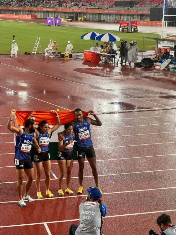Rajnath Singh hails India's bronze in Mixed 4×100m Relay at Asian Games 2026