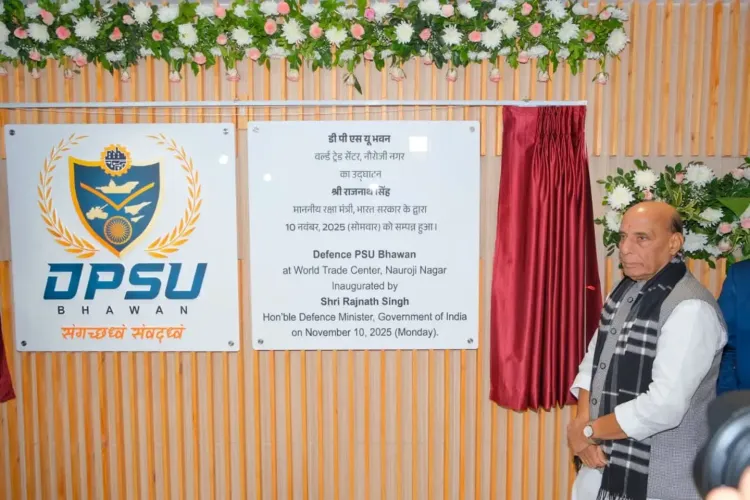 What Major Developments Occurred When Rajnath Singh Inaugurated the New DPSU Bhavan?