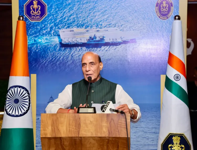 Rajnath Singh meets Indian Navy at Visakhapatnam Barakhana