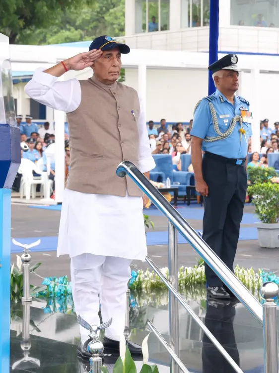 Rajnath Singh Reviews IAF Graduation Parade at Dundigal