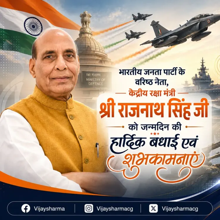 Rajnath Singh Thanks BJP's Vijay Sharma on X