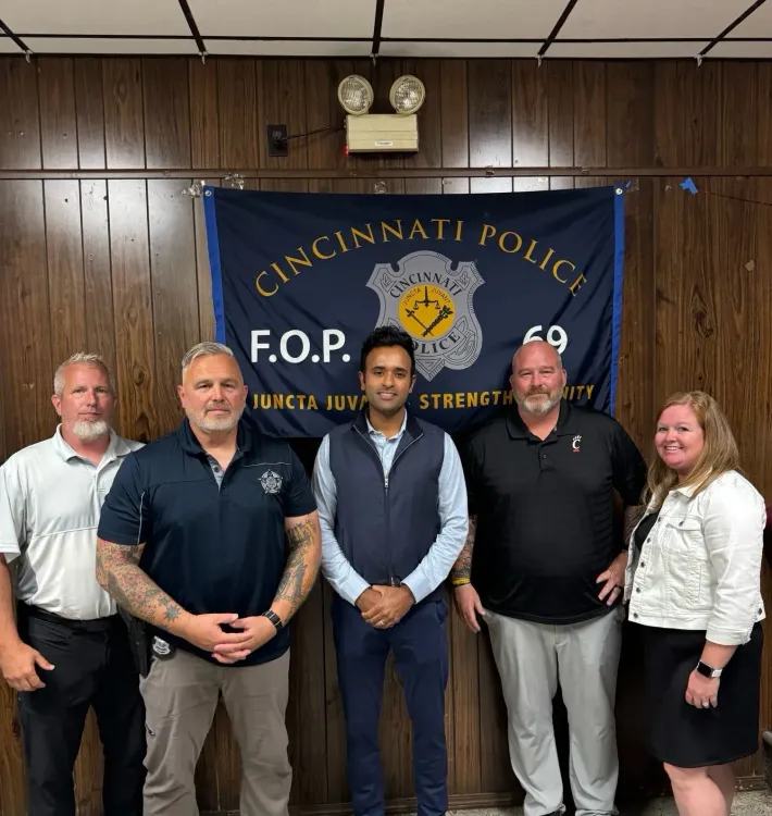 Ramaswamy Meets Cincinnati FOP, Backs Law-and-Order Push