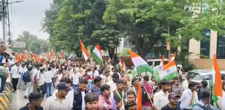 Ranchi students hold Tiranga Yatra on Independence Day amid JPSC-JSSC exam row