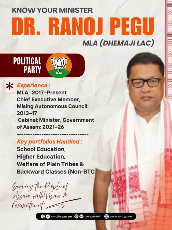 Ranoj Pegu Takes Oath as Minister in Assam Cabinet