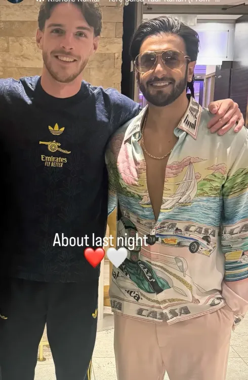 Ranveer Singh meets Arsenal's Declan Rice in Budapest amid Don 3 row