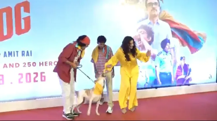 Raveena Tandon stays calm as dog grabs her outfit at 'Oh My Dog' screening