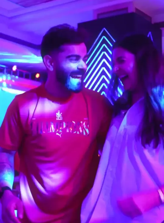Virat Kohli's dance floor celebration with Anushka Sharma steals the show after RCB's maiden IPL title