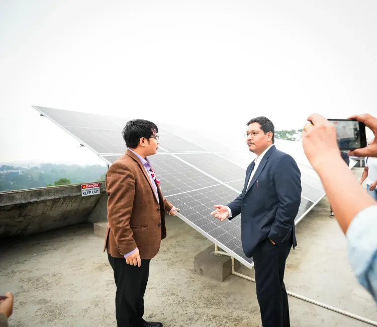 Meghalaya CM unveils 50 KW solar plant at Shillong school under CM Solar Mission