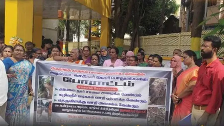 60 women besiege CM Vijay's Perambur MLA office over Kodungaiyur sewage crisis