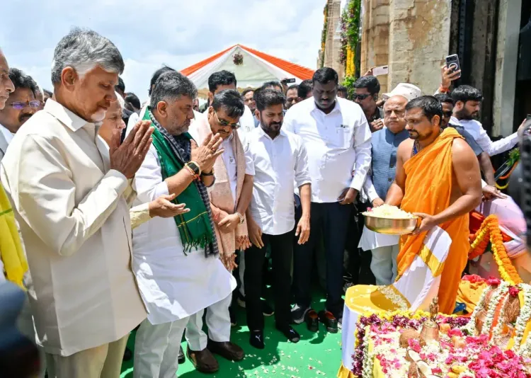 Revanth Reddy, Naidu, Shivakumar Pledge Water Harmony at Tungabhadra