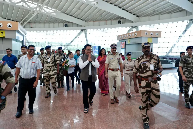 Rijiju Arrives at Andaman & Nicobar Islands for Official Visit