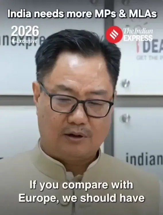 Rijiju calls for more MPs, MLAs for fair representation