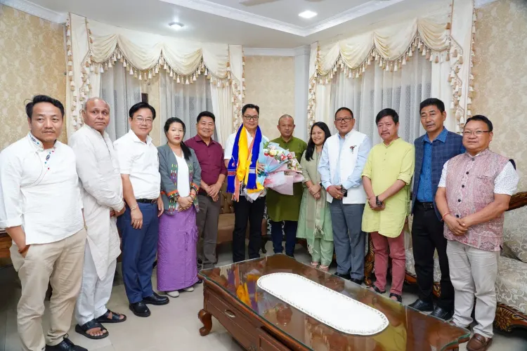 Rijiju Meets BJP Arunachal Leaders in Itanagar