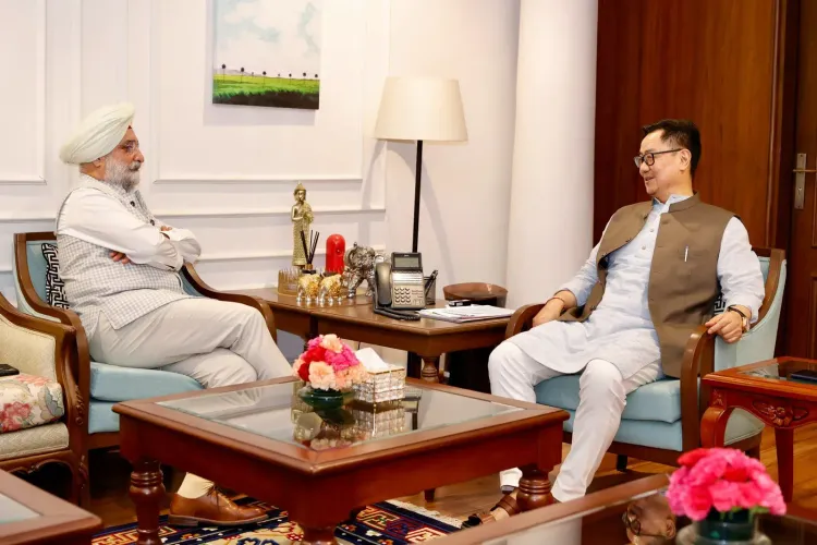 Rijiju Meets Delhi LG Sandhu, Discusses Governance Priorities
