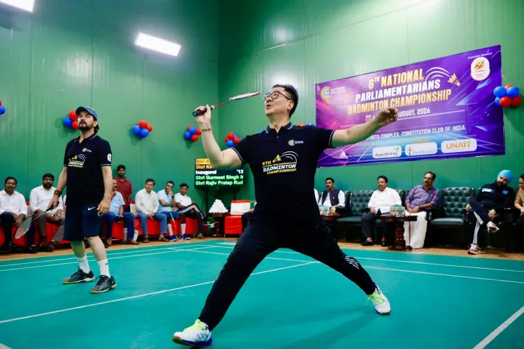 Rijiju, MPs Rally on Badminton Court at Constitution Club