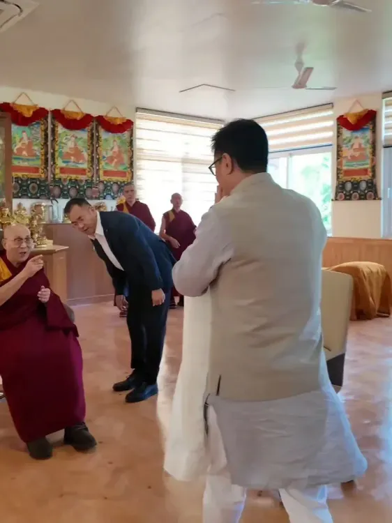 Rijiju Pays Tribute to Dalai Lama's Healing Presence