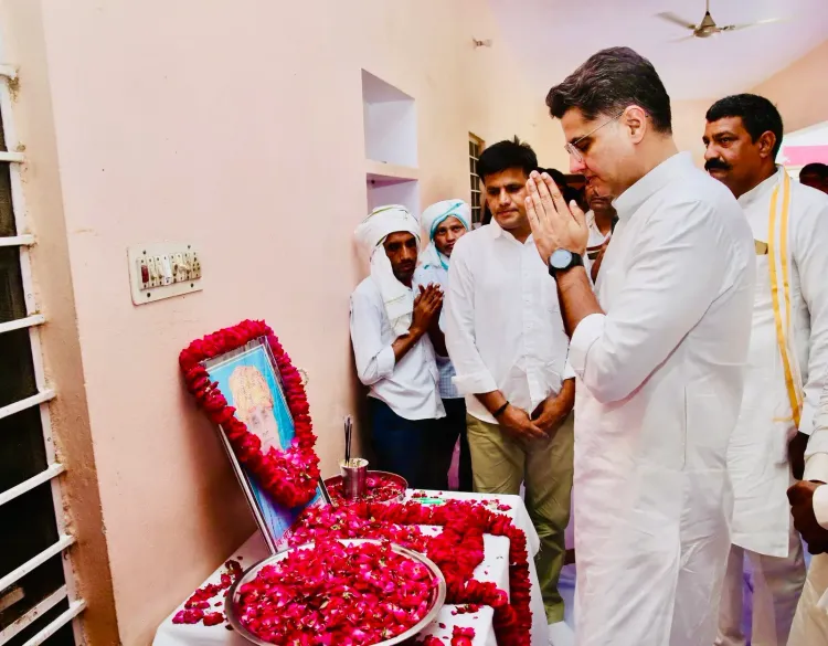 Sachin Pilot Pays Tribute to Ex-Sarpanch in Dausa