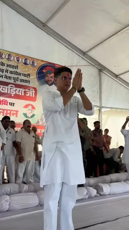 Sachin Pilot Pays Tribute to Late Hurting Khadiya in Banswara