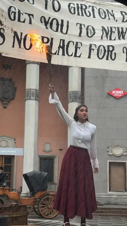 Saiee M Manjrekar's first look from Ram Charan's 'The India House' surfaces from Estonia