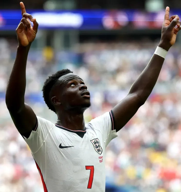 Bukayo Saka hat-trick puts him in England's World Cup elite alongside Lineker, Kane