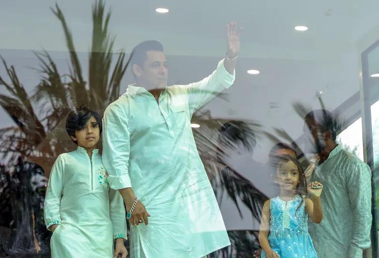 Salman Khan Celebrates Eid with Fans from Behind Bullet-Proof Glass