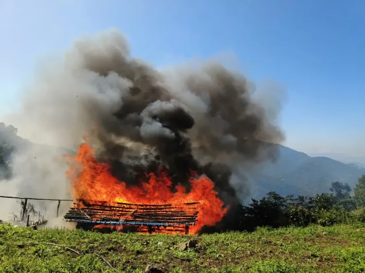 Did Security Forces Successfully Eliminate Poppy Farms in Manipur?