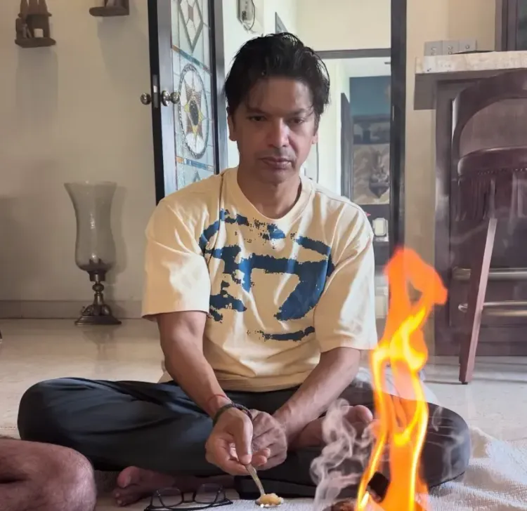 Shaan's wife Radhika Mukherji performs havaan for him every birthday