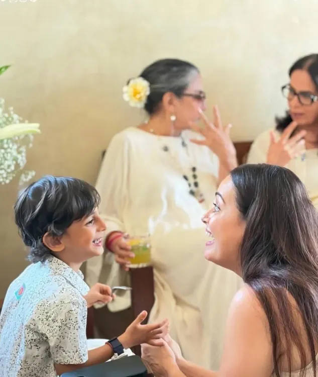 Shabana Azmi shares candid pic of Dia Mirza with son Avyaan