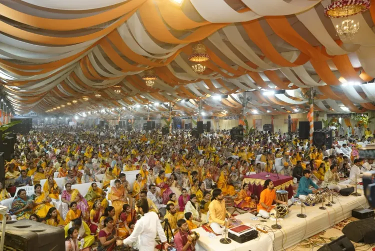 Shekhawat Attends Srimad Bhagavat Katha in Hyderabad