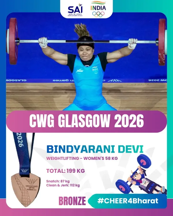 Shekhawat Congratulates Bindyarani Devi on CWG 2026 Bronze