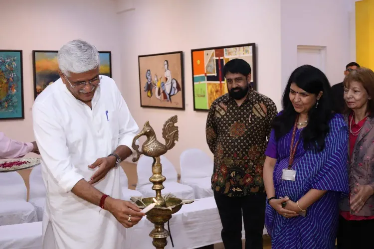 Shekhawat hails Ashima Mehrotra's art exhibition 'Vanchana'