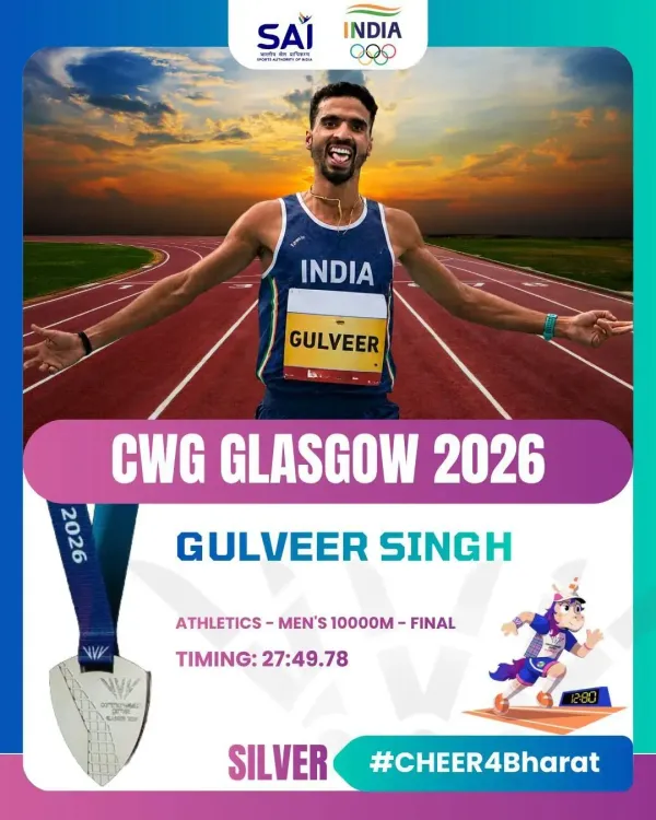 Shekhawat hails Gulveer Singh's silver in CWG 10,000m