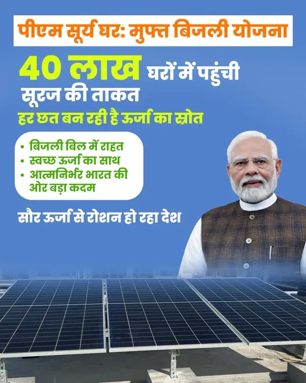 Shekhawat hails PM Surya Ghar as 40 lakh homes near zero power bills