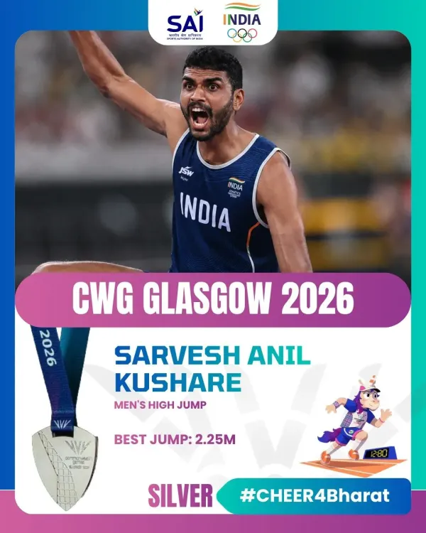Shekhawat Hails Sarvesh Kushare's Historic CWG 2026 Silver