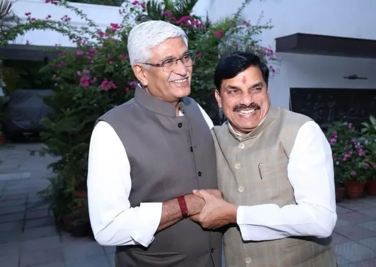 Shekhawat meets MP CM Mohan Yadav at Delhi residence