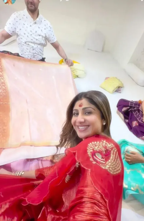 Shilpa Shetty's Banaras Saree Binge: Spirituality & Shopping