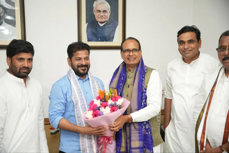Shivraj Singh Chouhan meets Telangana CM Revanth Reddy at Krishi Bhawan