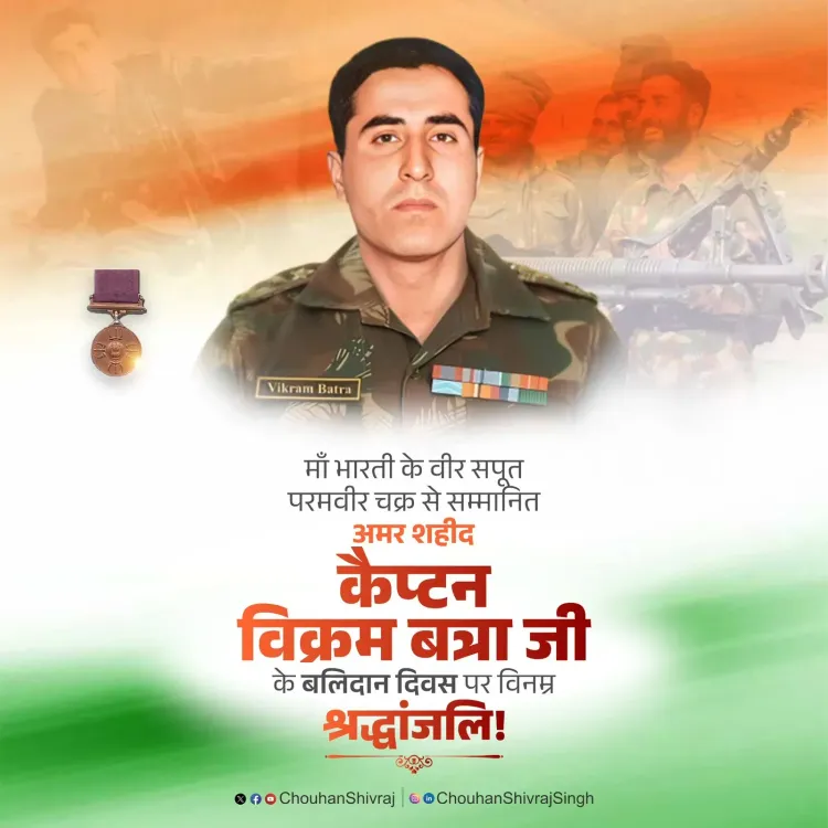 Shivraj Singh Chouhan pays tribute to Capt Vikram Batra on Balidan Diwas