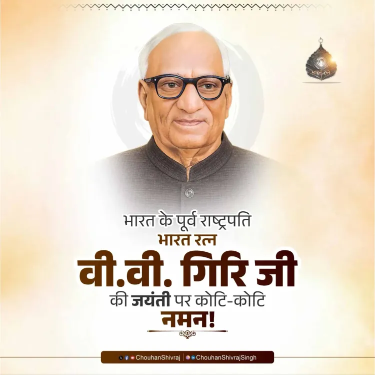 Shivraj Singh Chouhan pays tribute to V.V. Giri on birth anniversary