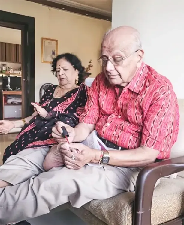 Did Shriya Pilgaonkar Just Share a Heartwarming Moment from Her Grandparents' Anniversary?