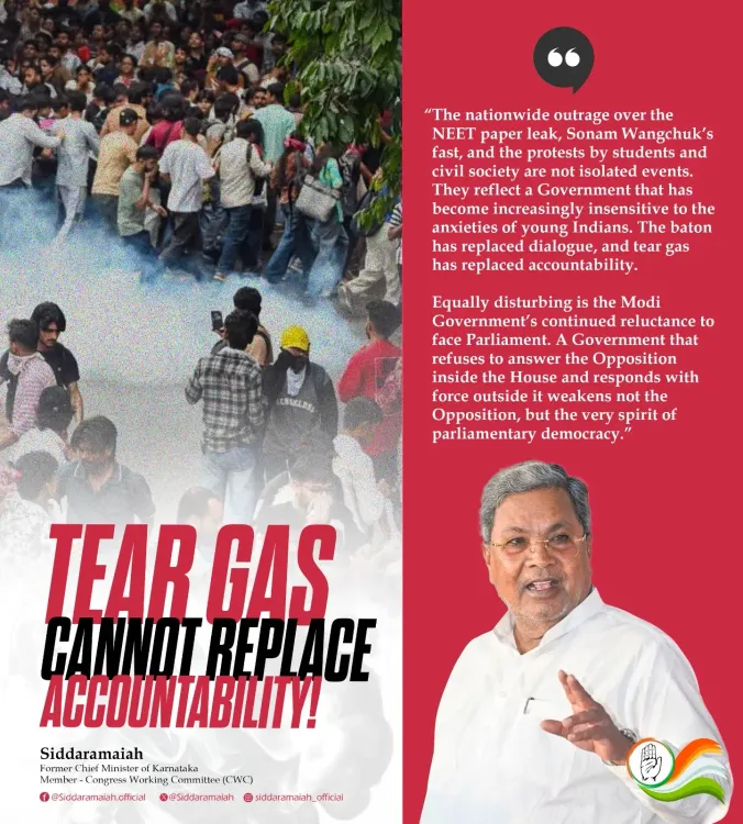 Siddaramaiah Slams Modi Govt Over NEET Leak, Parliament Avoidance