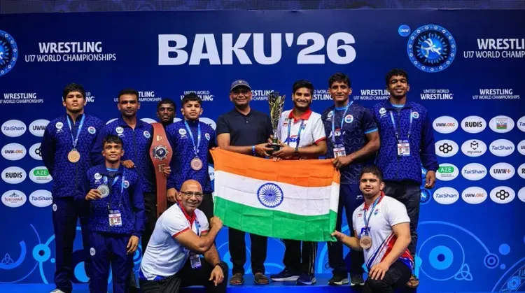 Sitender retains U17 world wrestling title; India finish with 13 medals in Baku